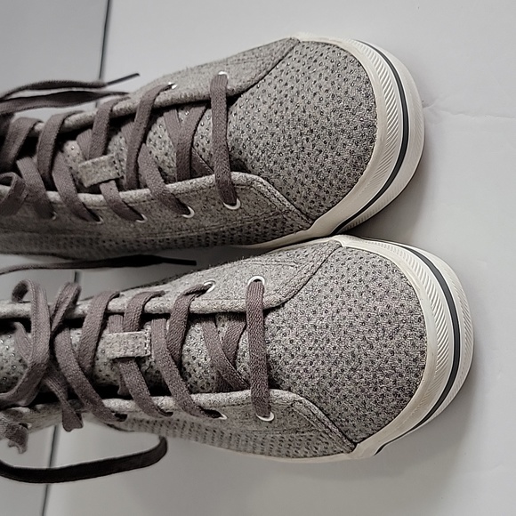 Keds Metallic Dot Gray Wool Shoes High Top Sneakers Classic Lace Up/Size 10. - Picture 7 of 10